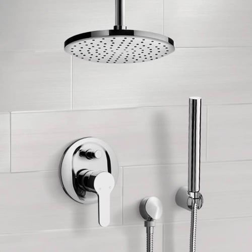 Ceiling Rain Shower System with Handheld, Rain Shower Head, Shower Faucet Set Remer SFH41